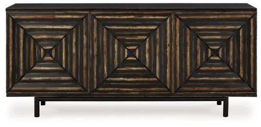 Fair Ridge - Accent Cabinet - Distressed Black