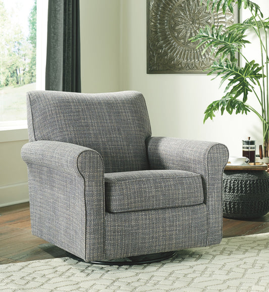 Renley - Swivel Glider Accent Chair - Ash