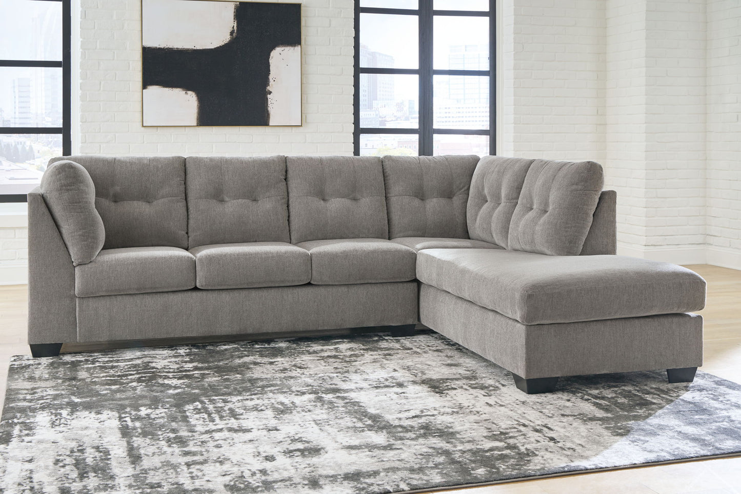 Lanelly - 2-Piece Sectional With Raf Corner Chaise - Alloy