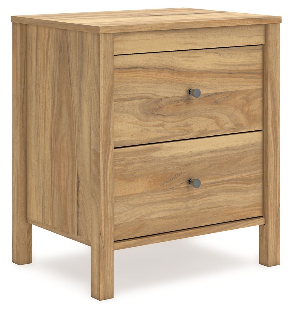 Bermacy - Two Drawer Night Stand - Light Brown