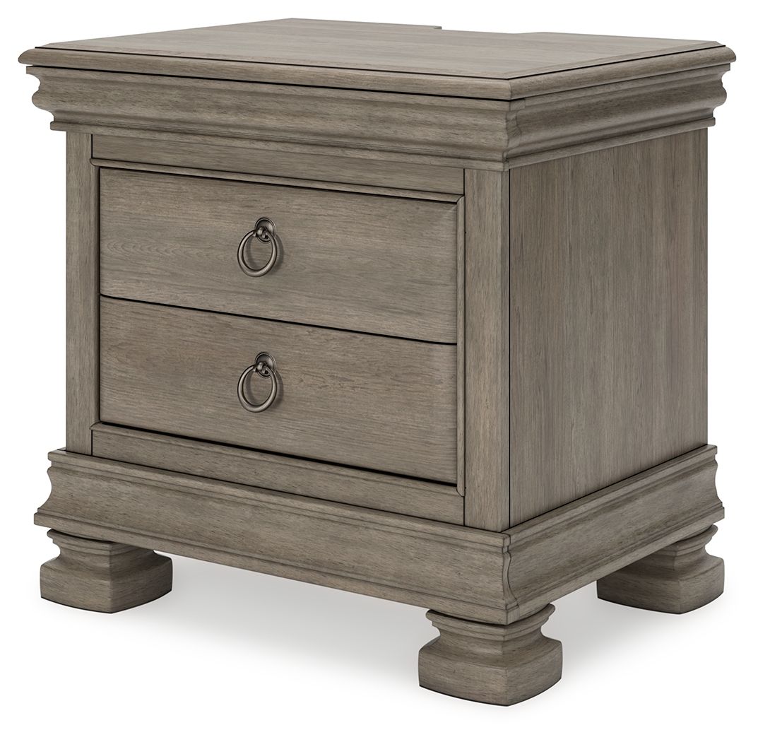 Lexorne - Three Drawer Night Stand - Gray