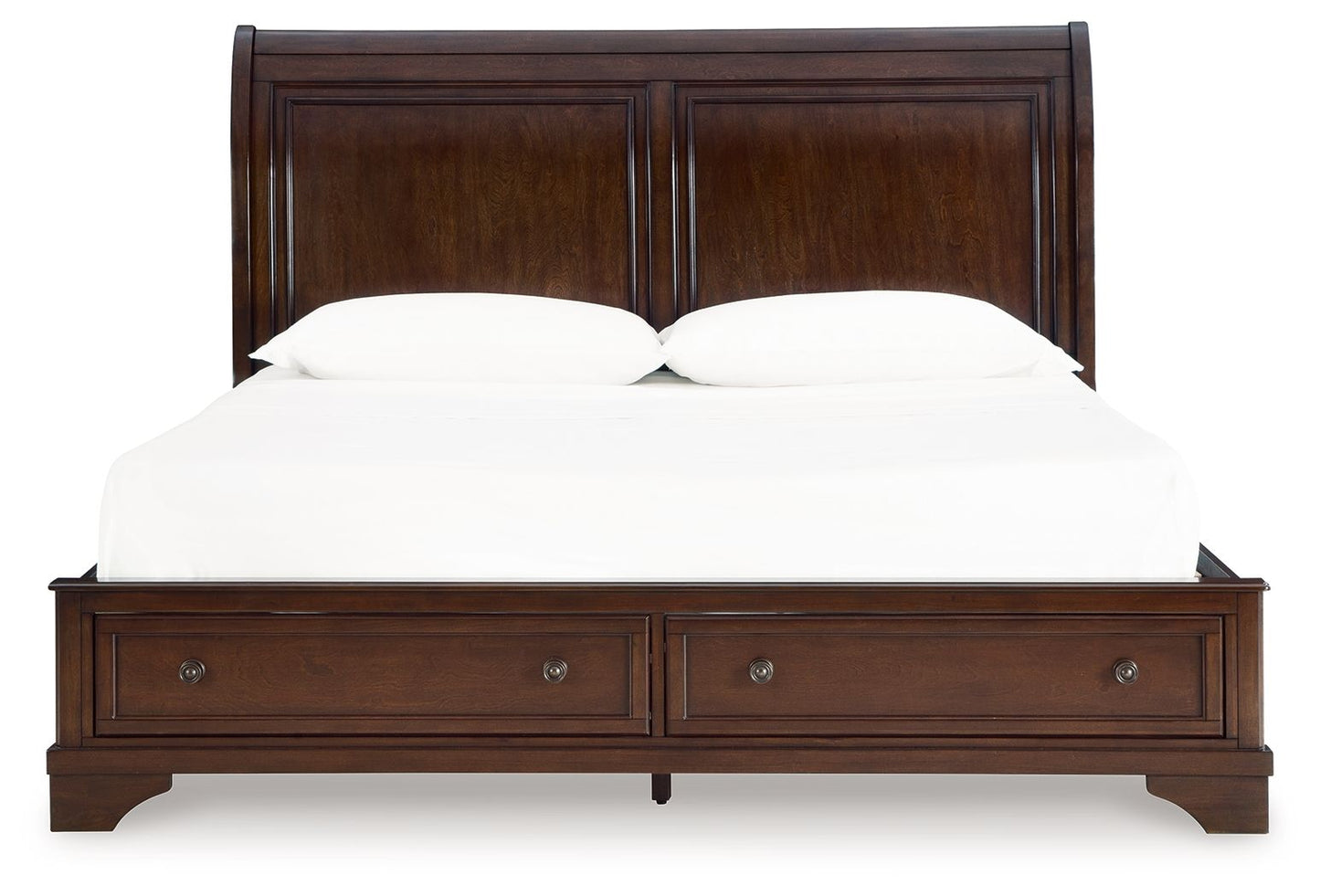 Trellington - King Sleigh Storage Bed - Brown