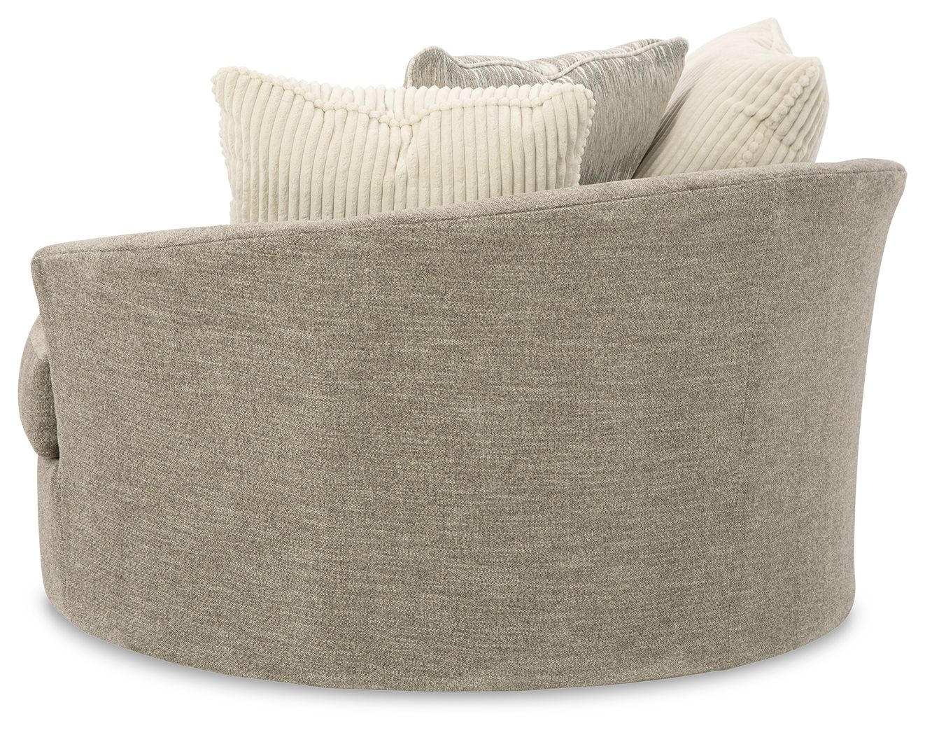 Creswell - Oversized Swivel Accent Chair - Stone