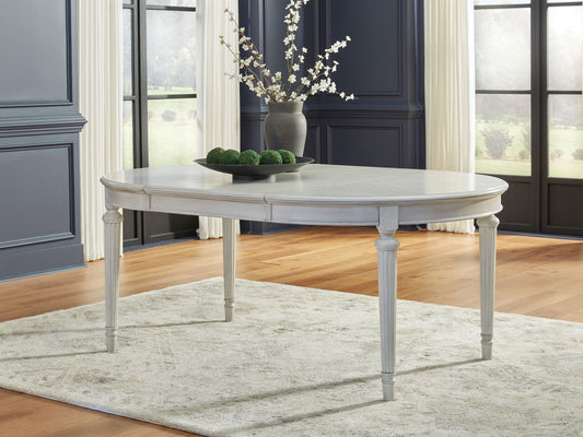 Montelaine - Oval Dining Room Extension Table - Antique White