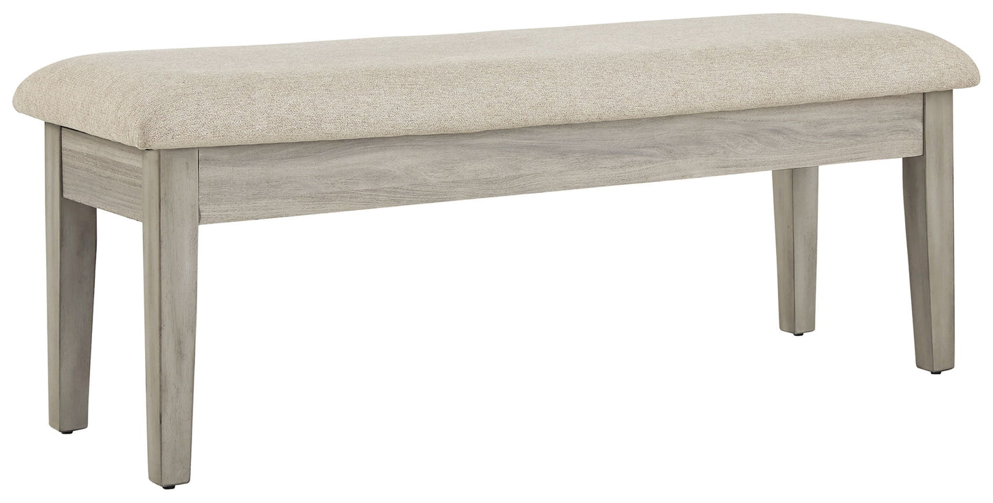 Parellen - Upholstered Storage Bench - Beige / Gray