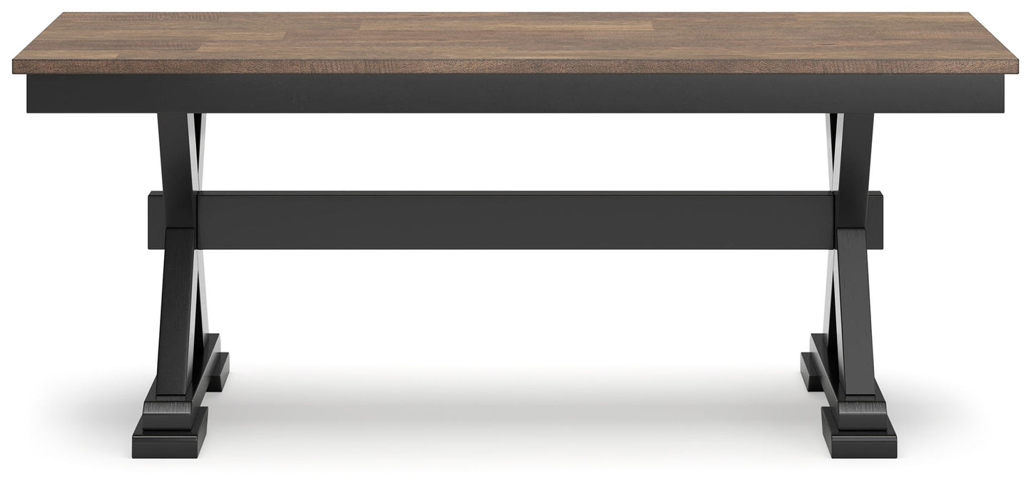 Wildenauer - Large Dining Room Bench - Brown / Black