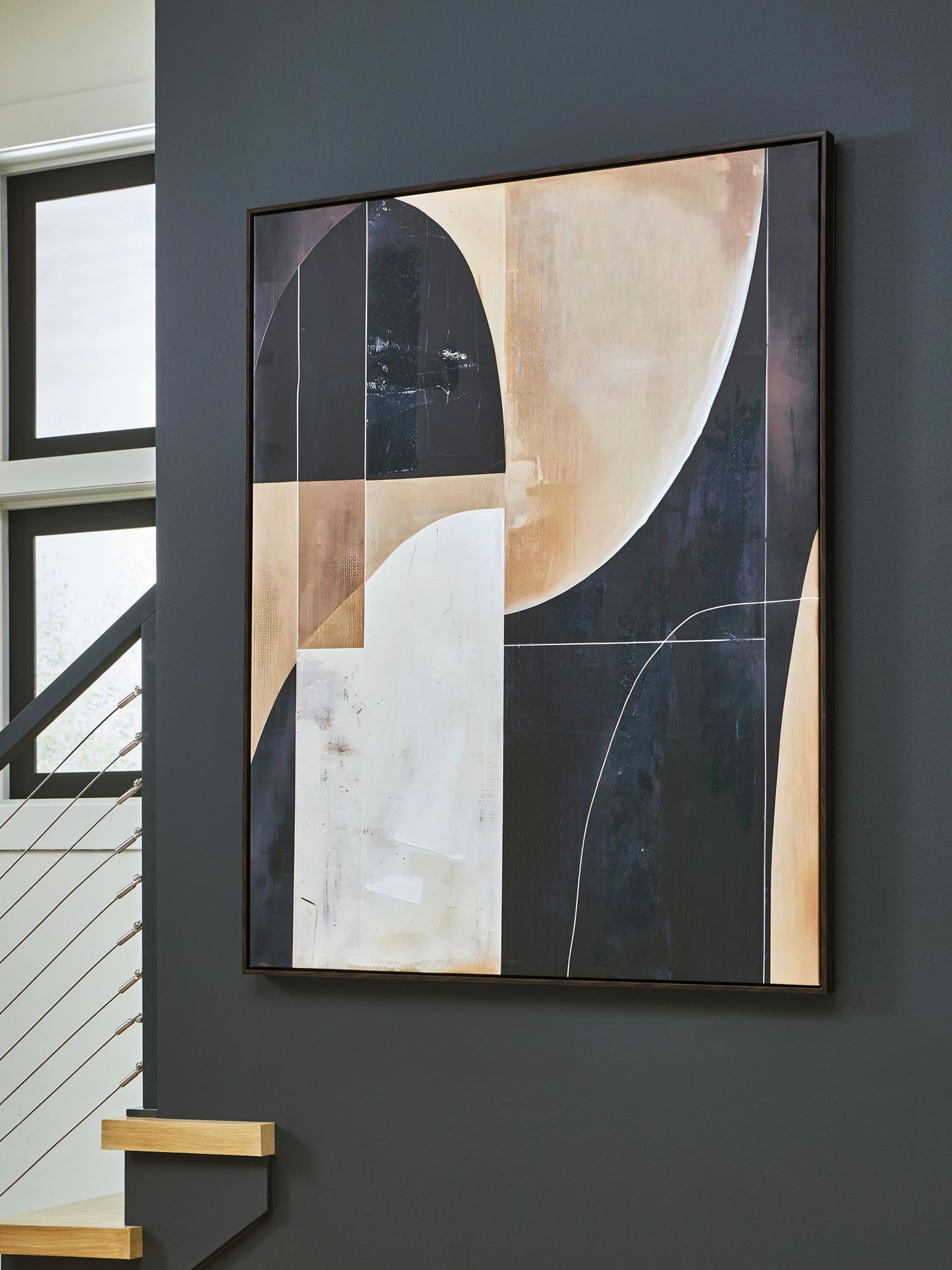 Ewanford - Wall Art - Black / Brown / Tan