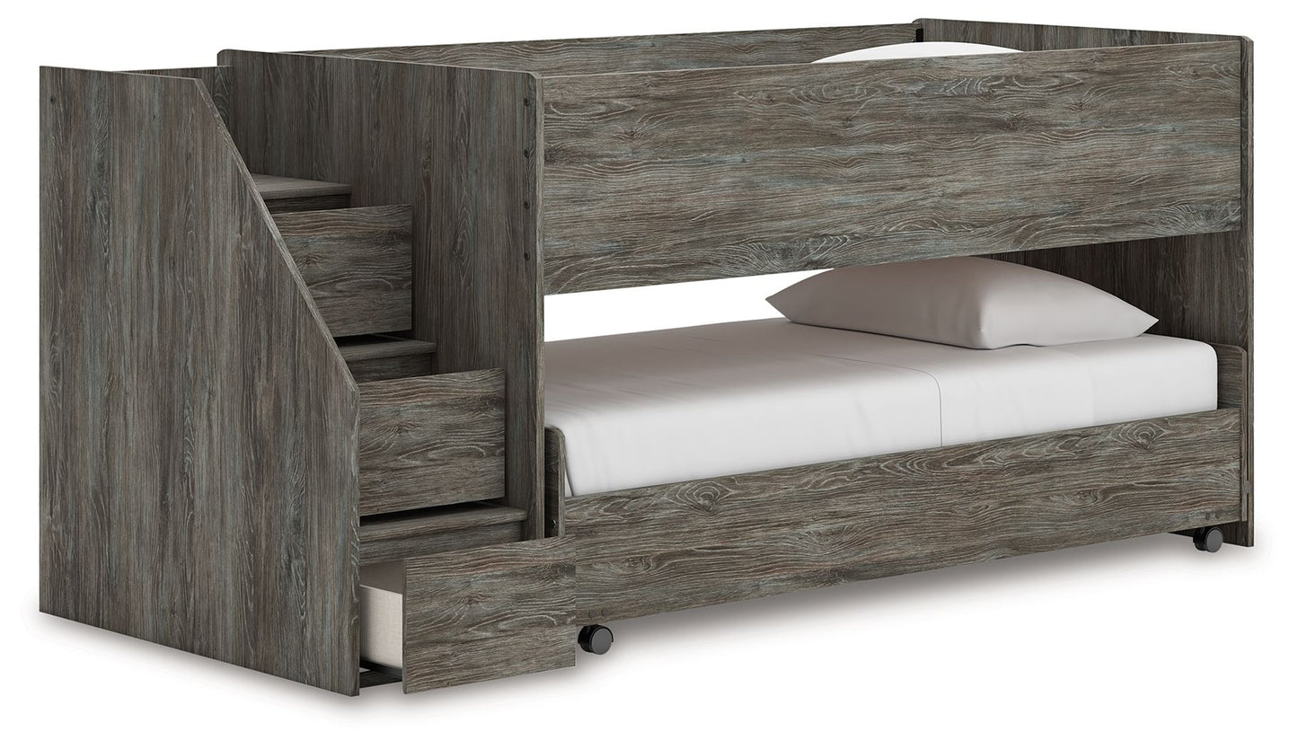 Frandern - Twin Over Twin Loft Bed - Gray