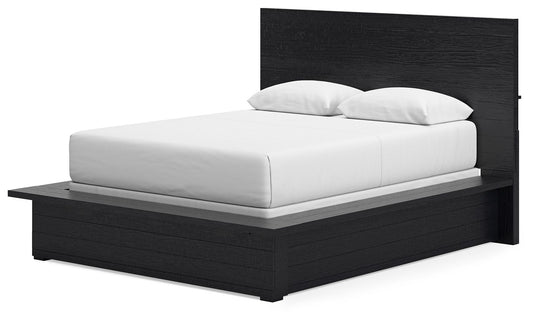 Londer - Queen Panel Bed - Black