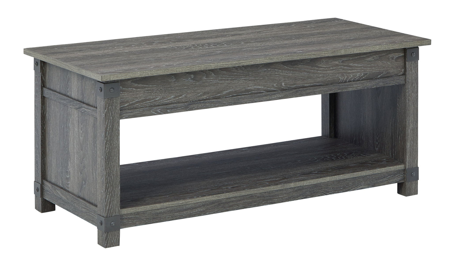 Freedan - 3 Pc. - Coffee Table, 2 End Tables - Grayish Brown