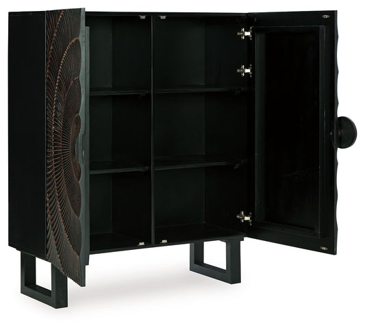 Fosterman - Accent Cabinet - Distressed Black