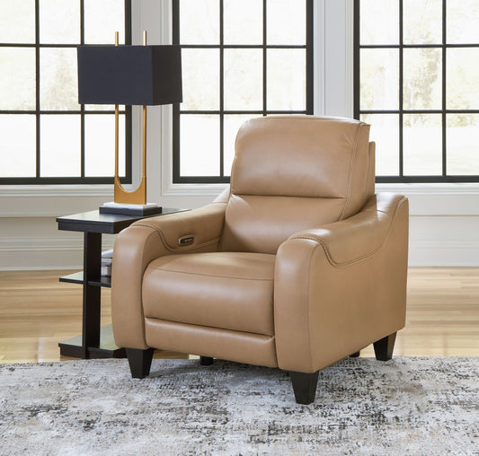 Mosswell - Power Recliner With Adj Headrest - Toffee