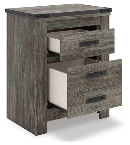 Frandern - Two Drawer Night Stand - Gray