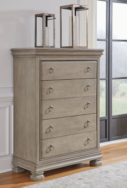 Lexorne - Five Drawer Chest - Gray