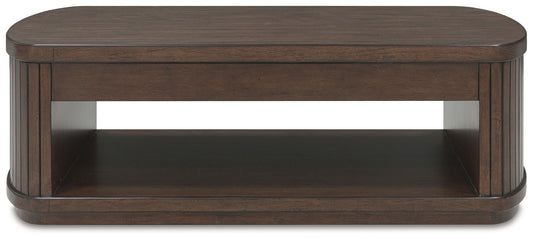 Korestone - Lift Top Cocktail Table - Dark Brown