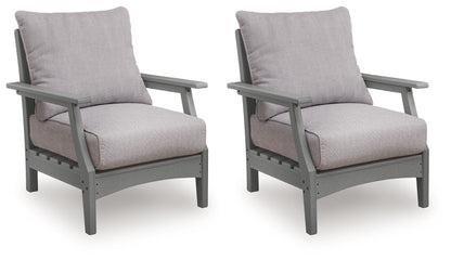 Cove Beach - Lounge Chair With Cushion (Set of 2) - Gray