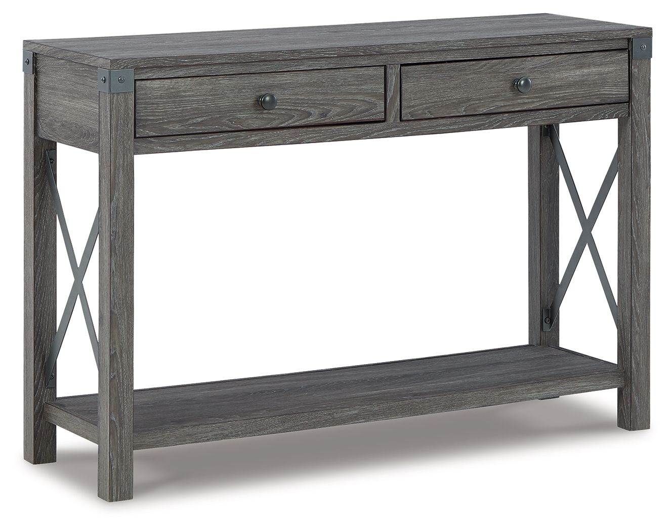 Freedan - Console Sofa Table - Grayish Brown