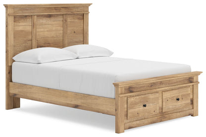 Makidern - Panel Storage Bed With Storage Footboard