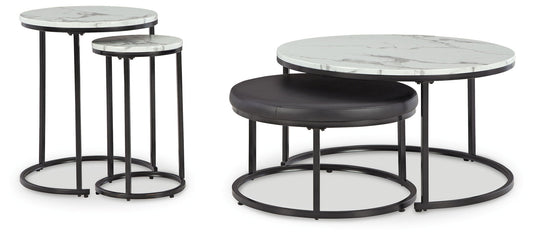 Jusmour - Occasional Nesting Table (Set of 4) - Black / White