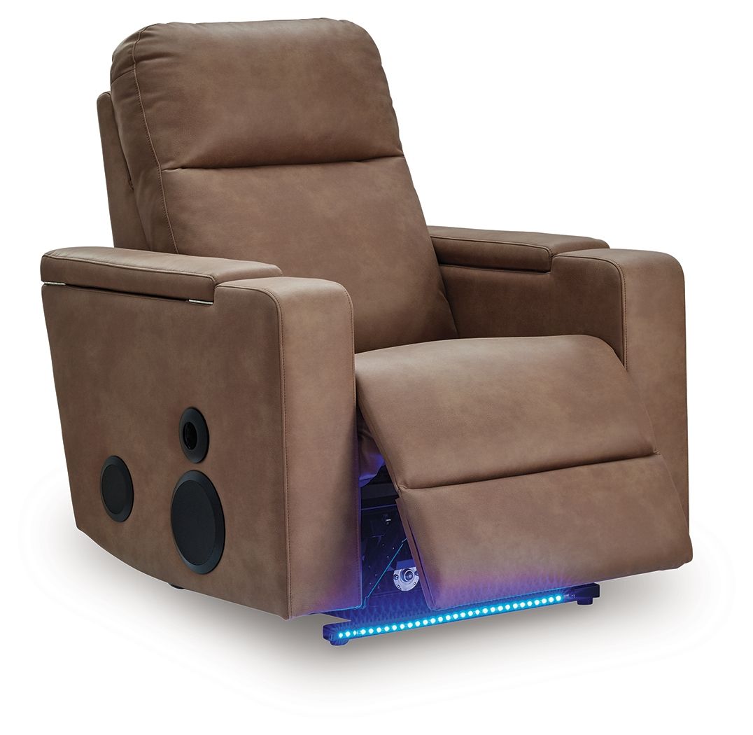Lorrenton - Glider Power Recliner With Audio System - Caramel