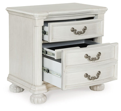 Montelaine - Three Drawer Night Stand - Antique White