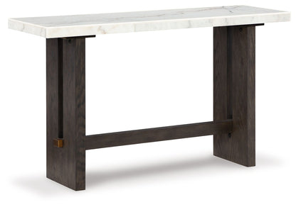 Burkhaus - Sofa Table - White / Dark Brown