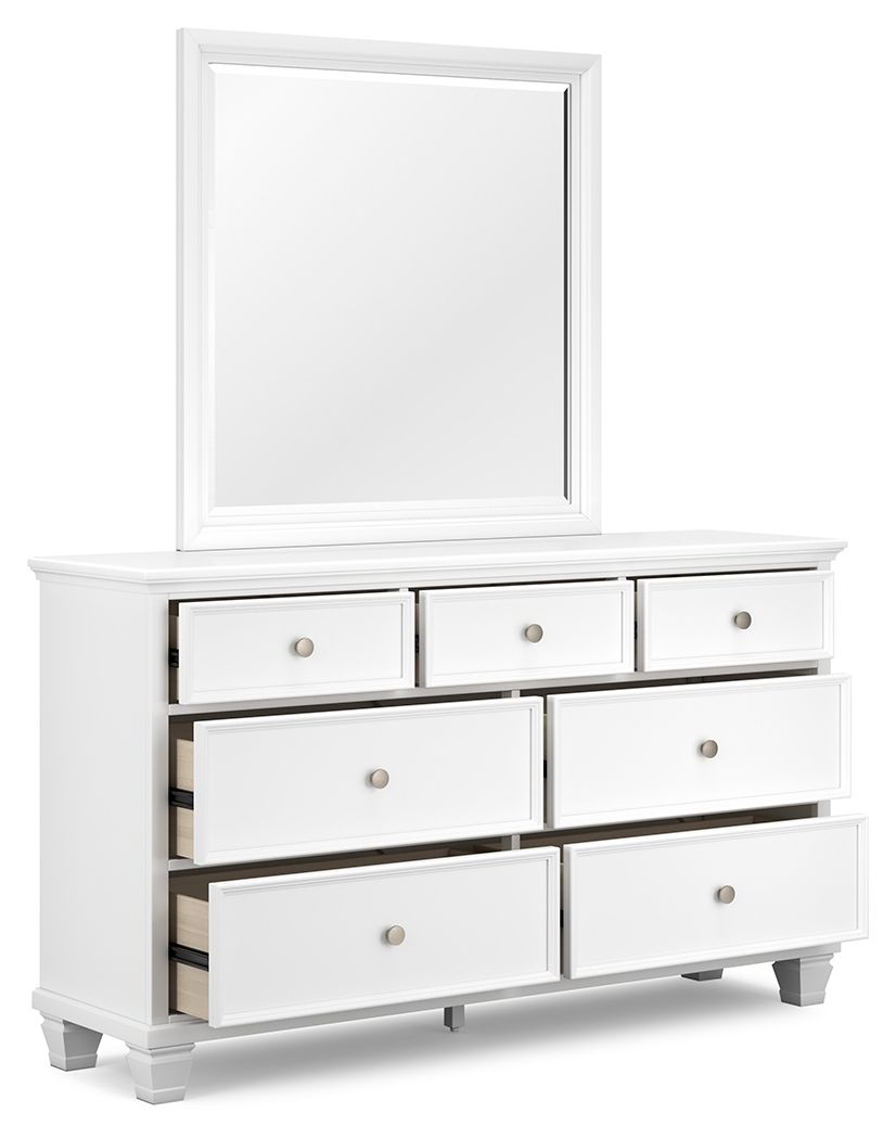 Fortman - Dresser And Mirror - White