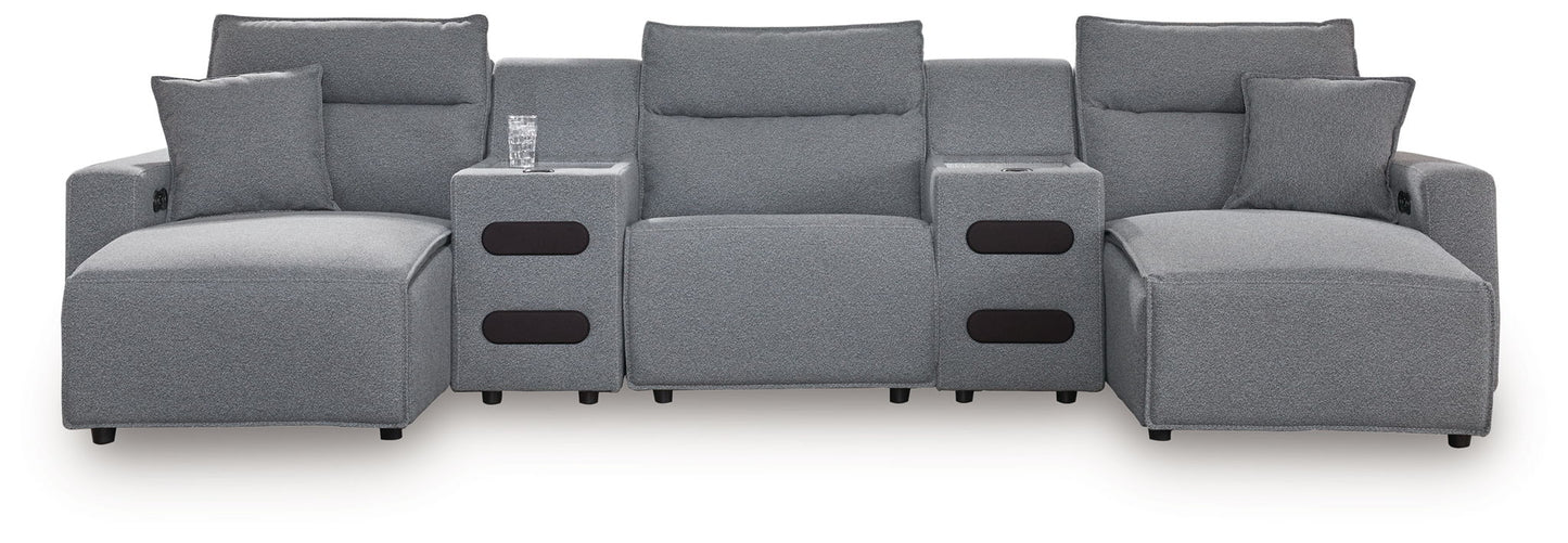 ModMax II - Salt And Pepper - Reclining Sectional