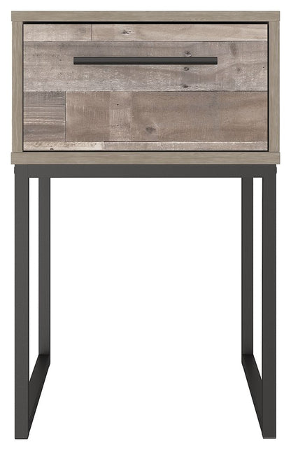Neilsville - One Drawer Night Stand - Vinyl-Wrapped - Whitewash