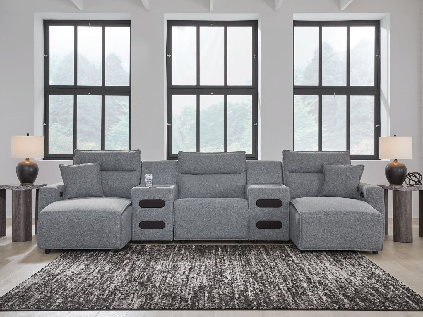 ModMax II - Salt And Pepper - Reclining Sectional