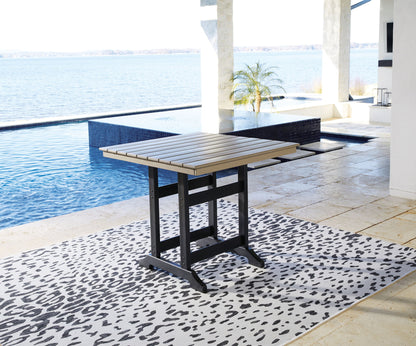 Fairen Trail - 5 Pc. - Counter Dining Set - Black / Driftwood