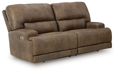 Beckley Place - 2 Seat Power Reclining Sofa With Adjustable Headrest - Earth