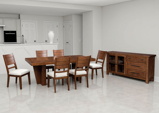 Kristiland - Dining Upholstered Side Chair 38"H (Set of 2) - Warm Brown