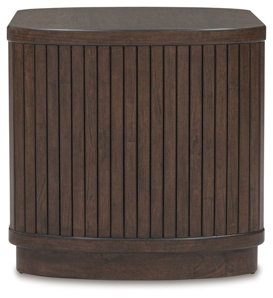 Korestone - Square End Table - Dark Brown