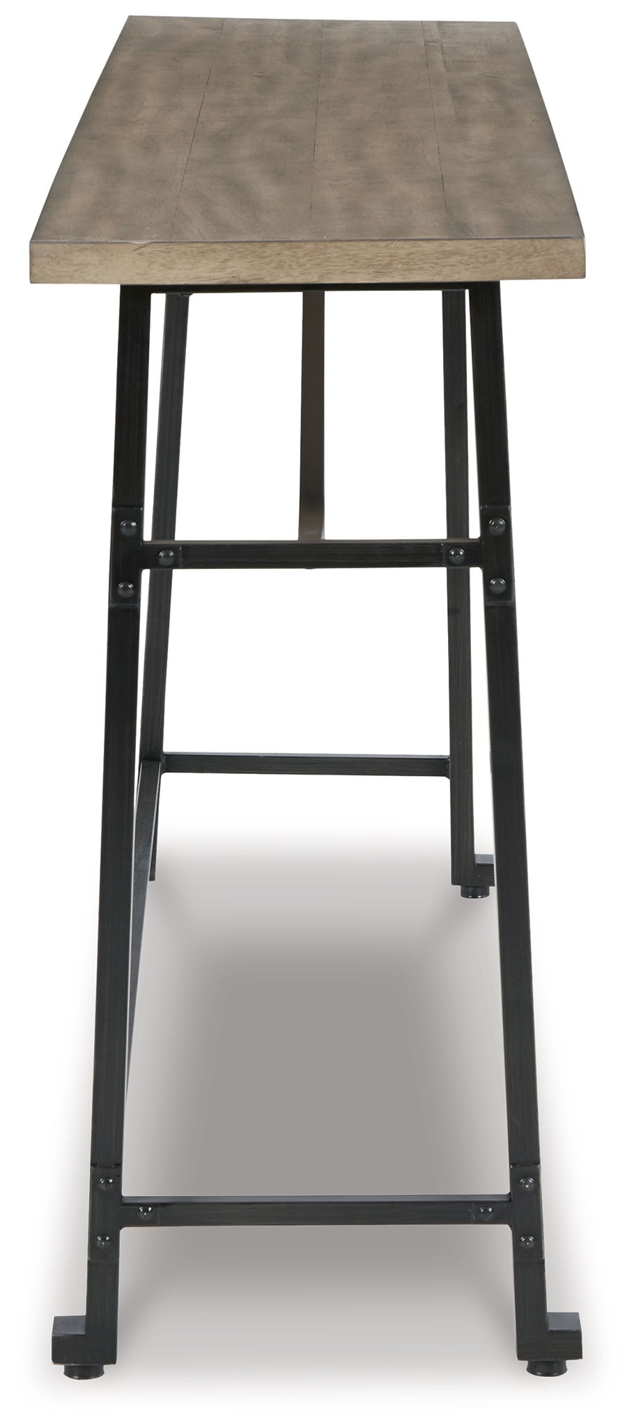 Lesterton - Long Counter Table - Light Brown / Black