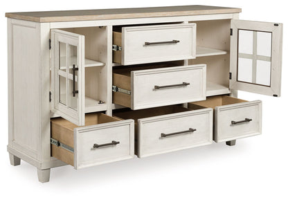 Shaybrock - Dresser - Antique White / Brown