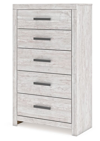 Cayboni - Five Drawer Chest - Whitewash