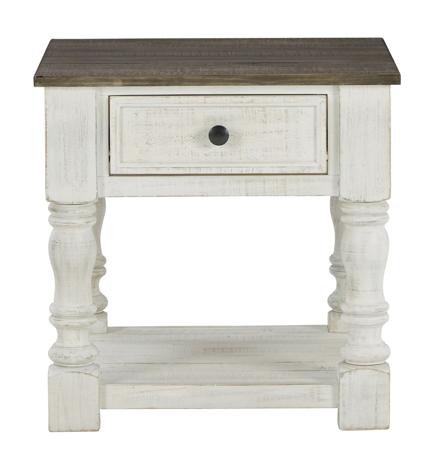 Havalance - Square End Table - White / Gray