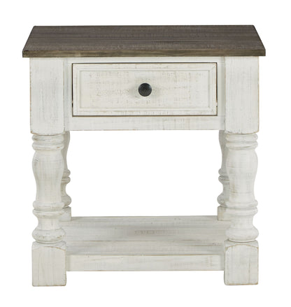 Havalance - Square End Table - White / Gray