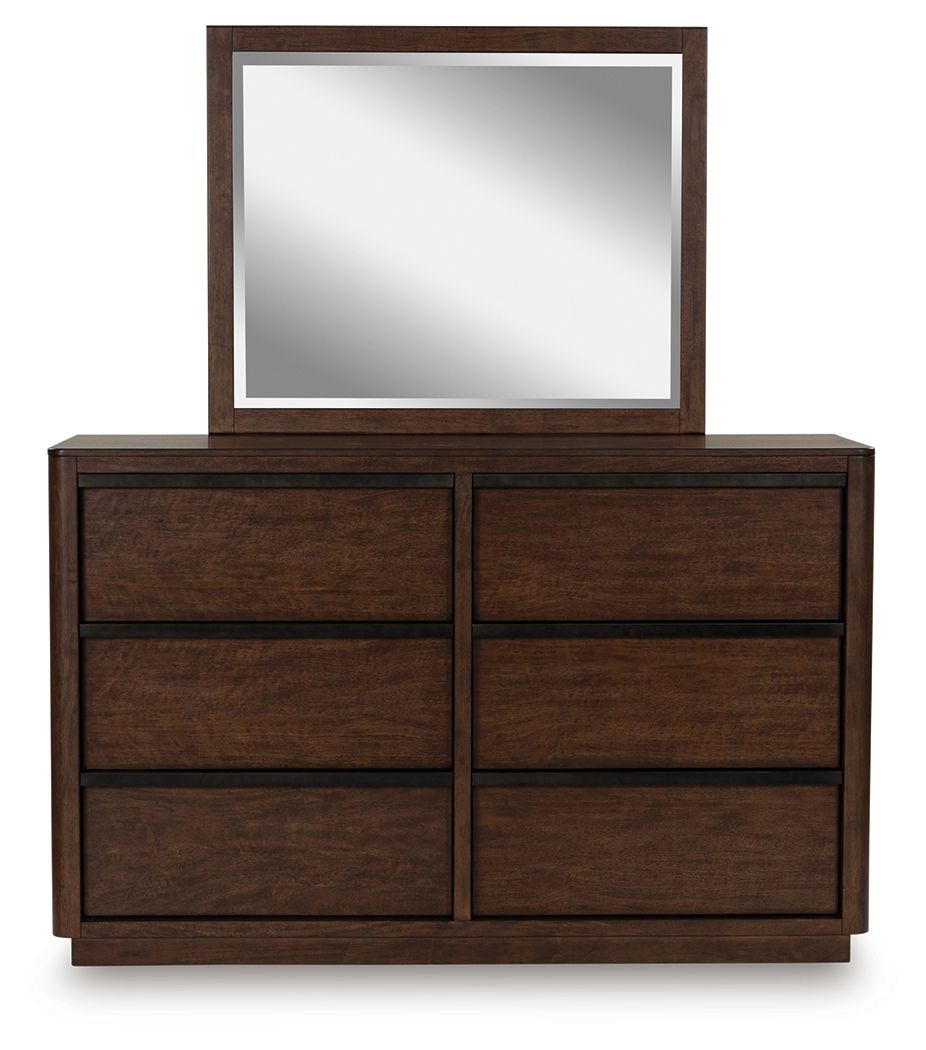 Dilenno - Dresser And Mirror - Dark Brown