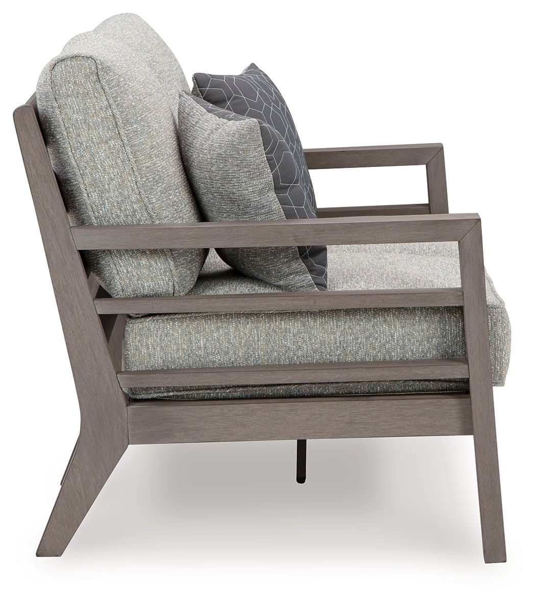 Hillside Barn - Loveseat W/Cushion - Gray / Brown