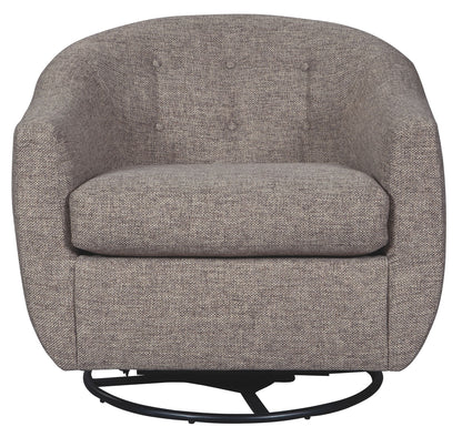 Upshur - Swivel Glider Accent Chair - Taupe