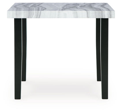 Mervannie - Square Dining Room Counter Table - Gray / Black