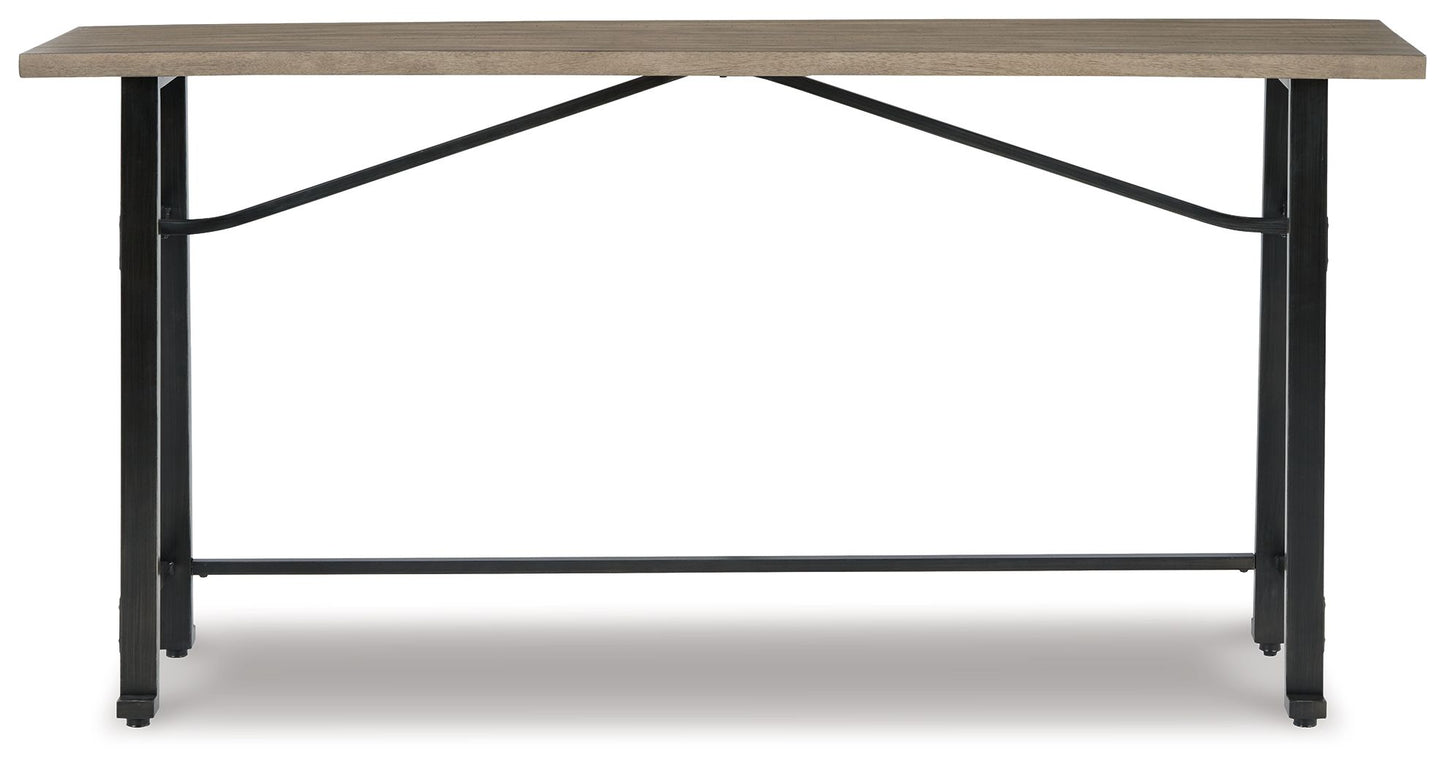 Lesterton - Long Counter Table - Light Brown / Black