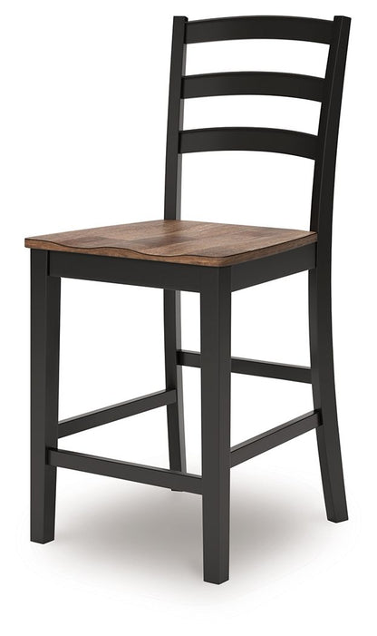 Wildenauer - Barstool (Set of 2) - Brown / Black