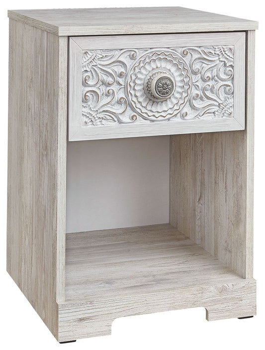 Paxberry - One Drawer Night Stand - Whitewash