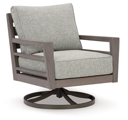 Hillside Barn - Swivel Lounge W/ Cushion - Gray / Brown