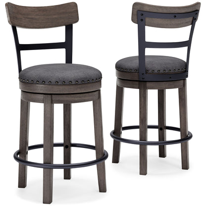 Caitbrook - UPH Swivel Barstool  - Gray