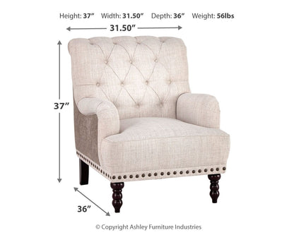 Tartonelle - Accent Chair - Ivory / Taupe
