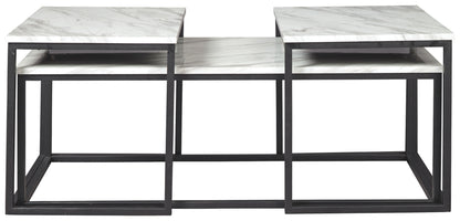 Donnesta - Occasional Table Set (Set of 3) - Gray / Black